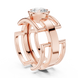 Men’s bezel diamond ring in gold with round lab grown diamond by Signora Jewels