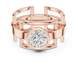Men’s bezel diamond ring in gold with round lab grown diamond by Signora Jewels