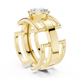 Men’s bezel diamond ring in gold with round lab grown diamond by Signora Jewels