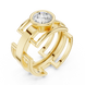 Men’s bezel diamond ring in gold with round lab grown diamond by Signora Jewels