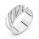 Men’s crossover diamond band ring in gold with lab grown diamonds by Signora Jewels