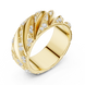 Men’s crossover diamond band ring in gold with lab grown diamonds by Signora Jewels