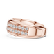 Men’s multi-row diamond wedding band in gold with lab grown diamonds by Signora Jewels