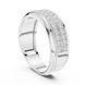 Men’s multi-row diamond wedding band in gold with lab grown diamonds by Signora Jewels