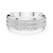 Men’s multi-row diamond wedding band in gold with lab grown diamonds by Signora Jewels