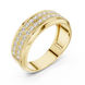 Men’s multi-row diamond wedding band in gold with lab grown diamonds by Signora Jewels