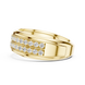 Men’s multi-row diamond wedding band in gold with lab grown diamonds by Signora Jewels