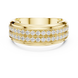 Men’s multi-row diamond wedding band in gold with lab grown diamonds by Signora Jewels