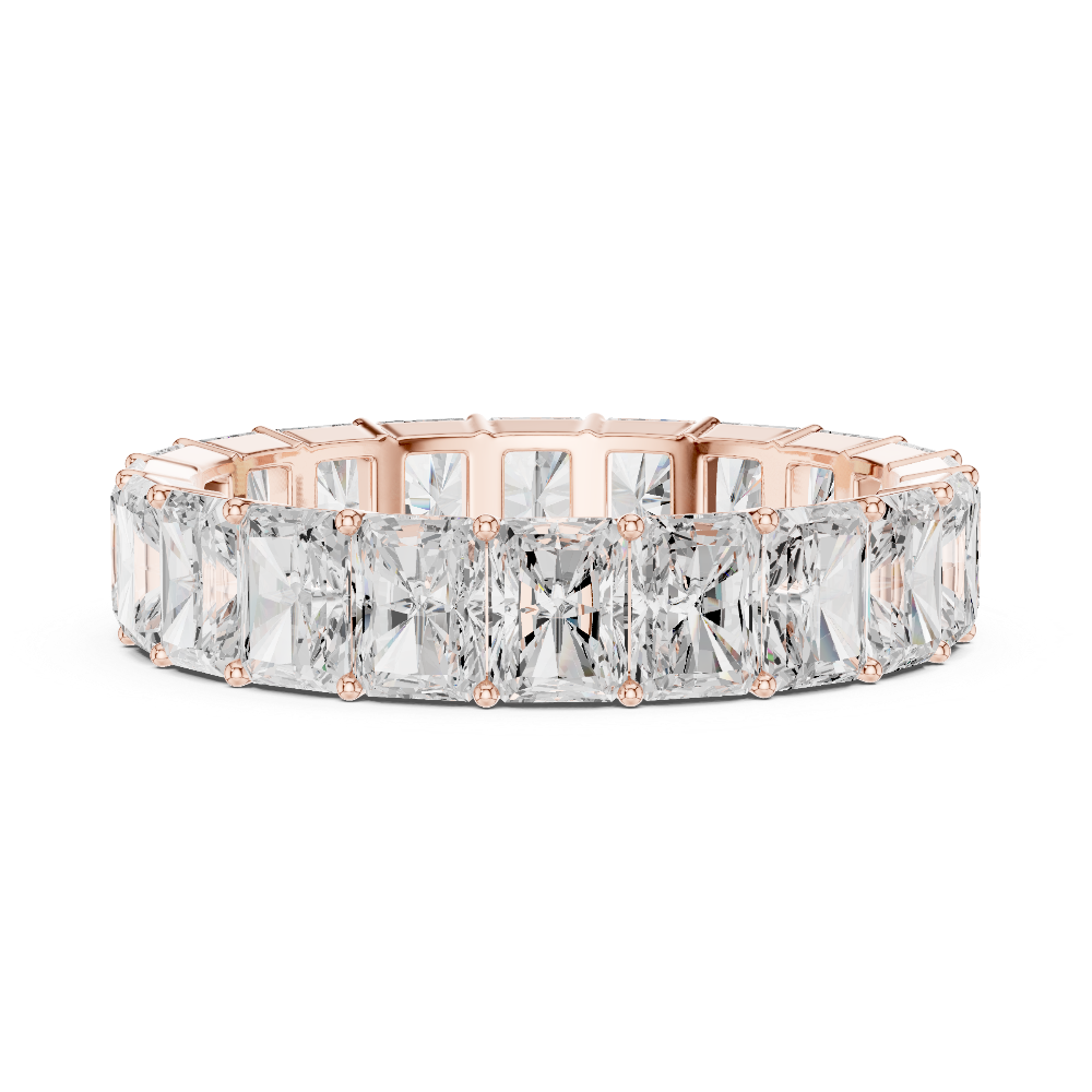 Men’s radiant eternity diamond ring in gold with lab grown diamonds by Signora Jewels