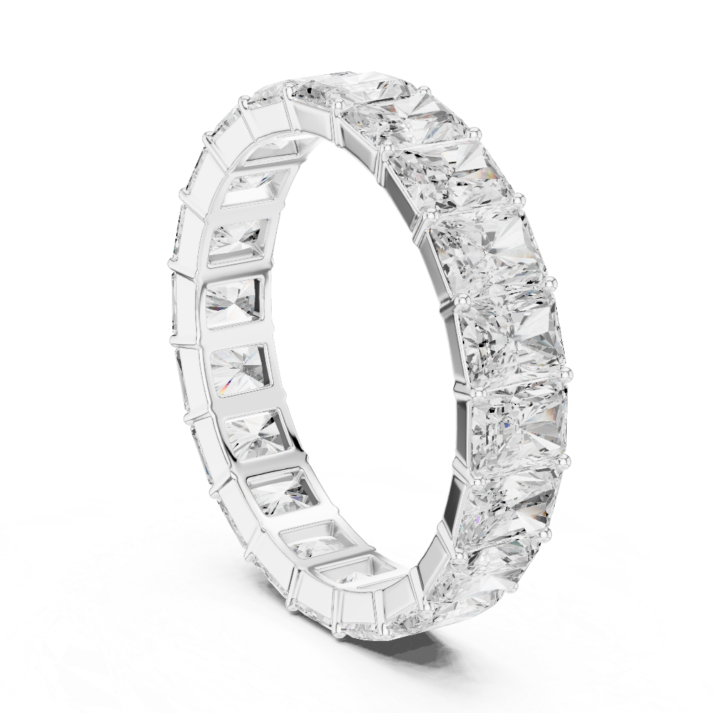 Men’s radiant eternity diamond ring in gold with lab grown diamonds by Signora Jewels