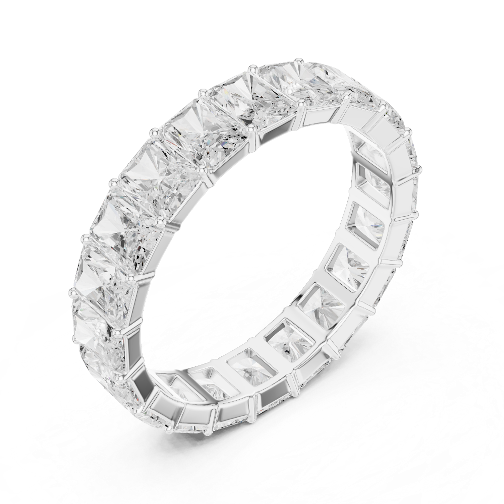 Men’s radiant eternity diamond ring in gold with lab grown diamonds by Signora Jewels