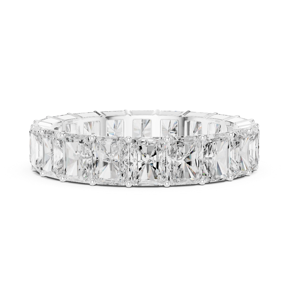 Men’s radiant eternity diamond ring in gold with lab grown diamonds by Signora Jewels