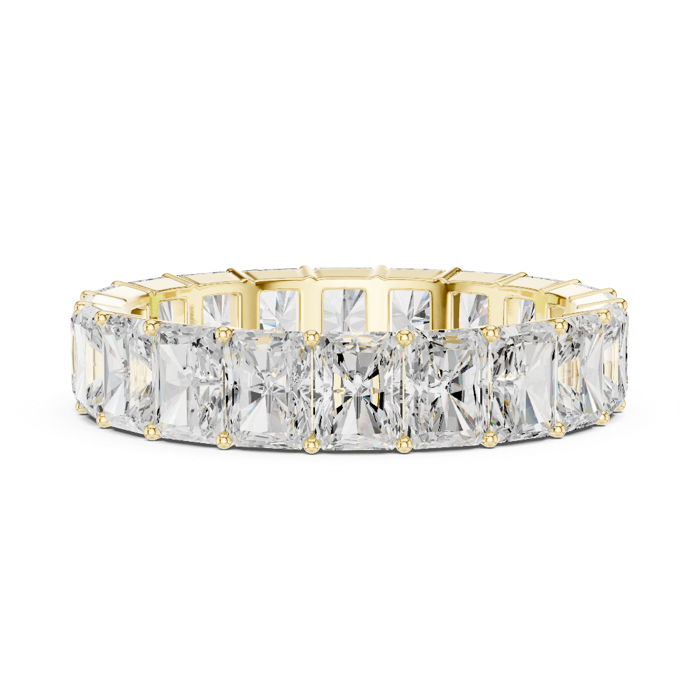 Men’s radiant eternity diamond ring in gold with lab grown diamonds by Signora Jewels