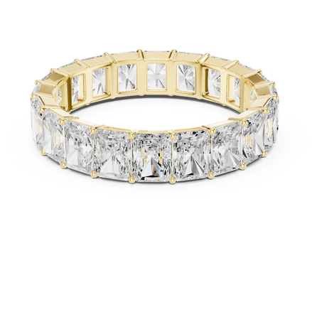 Men’s radiant eternity diamond ring in gold with lab grown diamonds by Signora Jewels