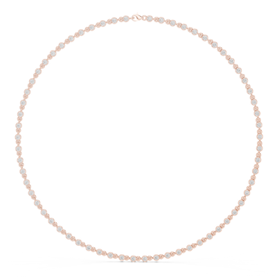 Bezel set diamond tennis necklace