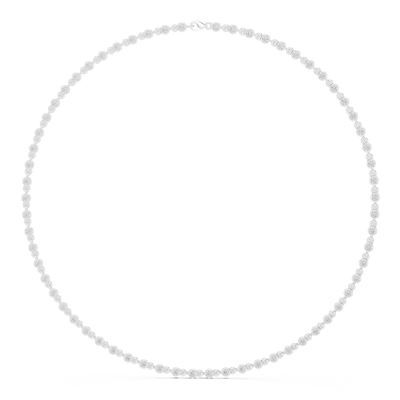 Bezel set diamond tennis necklace