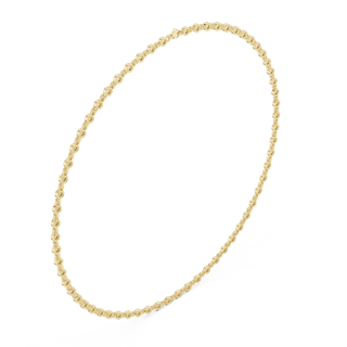 Bezel set diamond tennis necklace