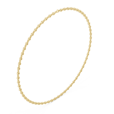 Bezel set diamond tennis necklace