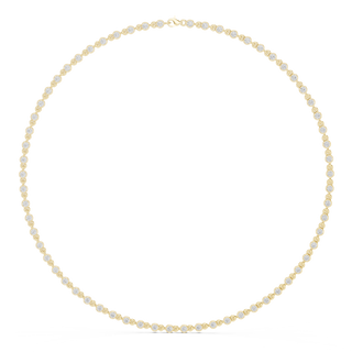 Bezel set diamond tennis necklace