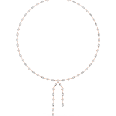 Marquise diamond drop necklace with dangling design