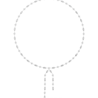 Marquise diamond drop necklace with dangling design