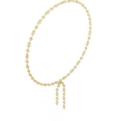 Marquise diamond drop necklace with dangling design