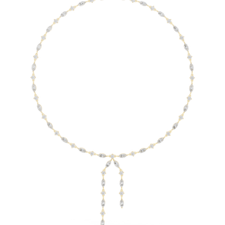 Marquise diamond drop necklace with dangling design