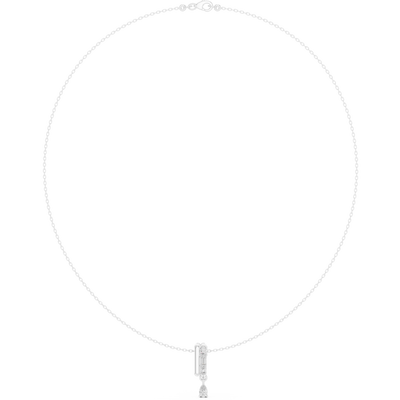 Multi shape diamond drop pendant necklace