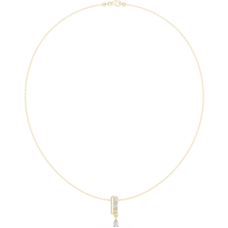 Multi shape diamond drop pendant necklace