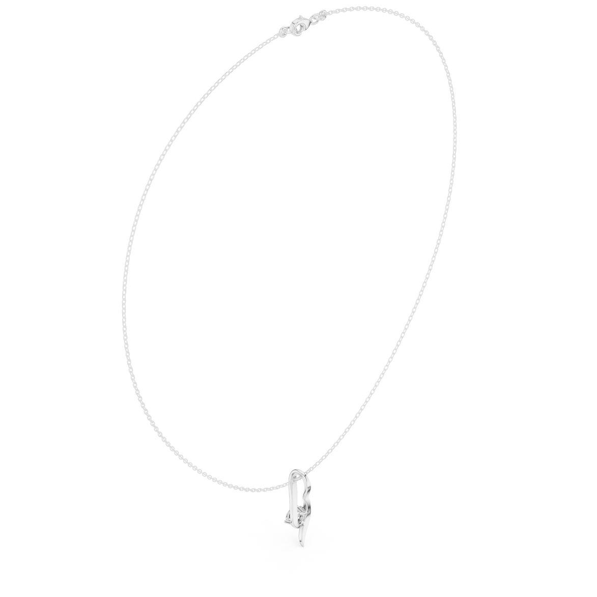 Solitaire twist diamond pendant necklace