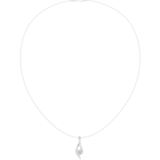Solitaire twist diamond pendant necklace