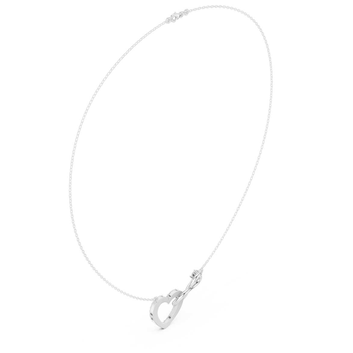 Infinity heart diamond pendant necklace