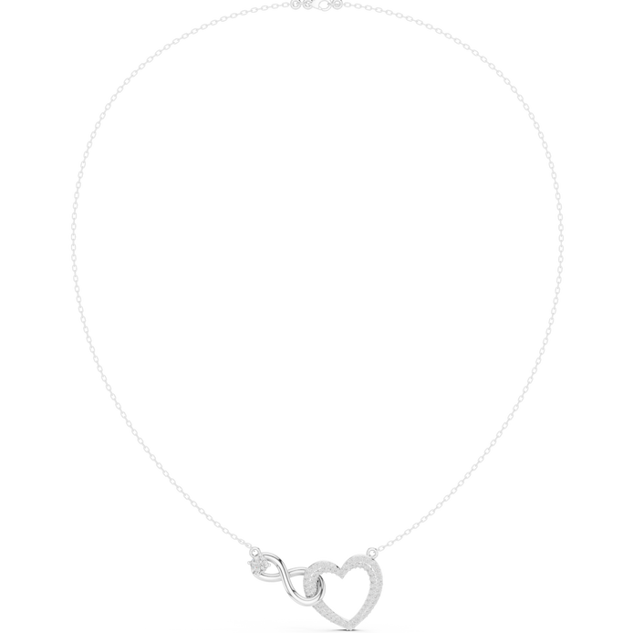 Infinity heart diamond pendant necklace