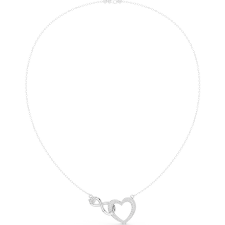 Infinity heart diamond pendant necklace