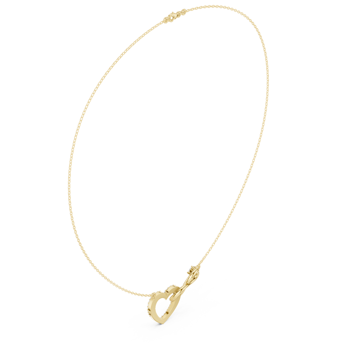 Infinity heart diamond pendant necklace