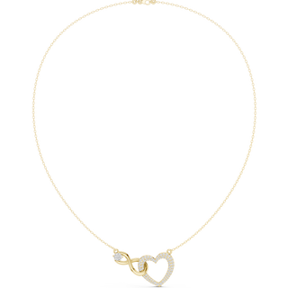 Infinity heart diamond pendant necklace