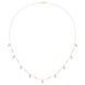 Diamond bezel drop station necklace