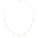 Diamond bezel drop station necklace