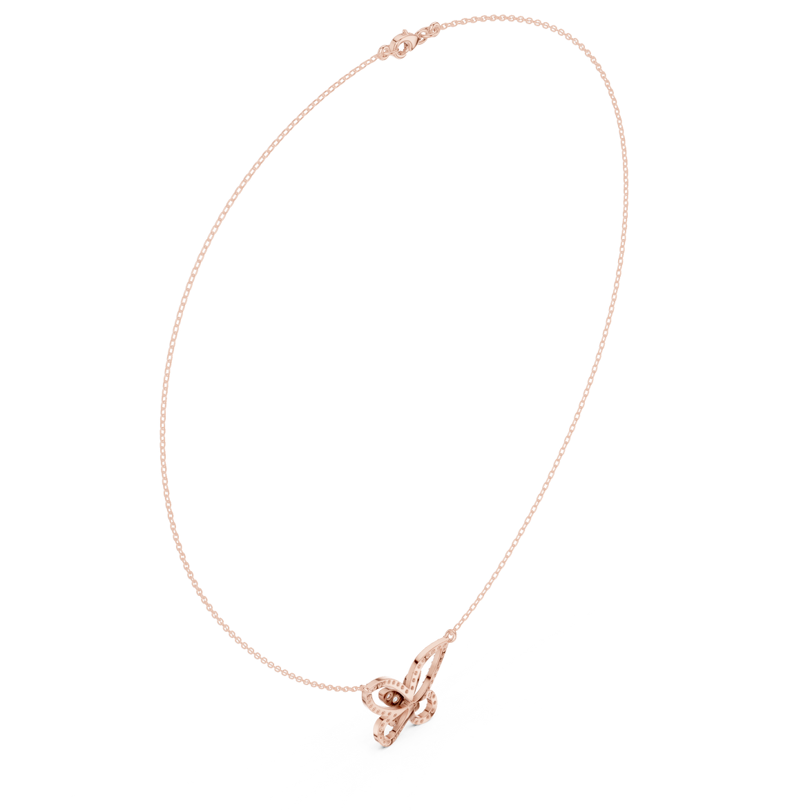 Butterfly diamond necklace with delicate open wing design
