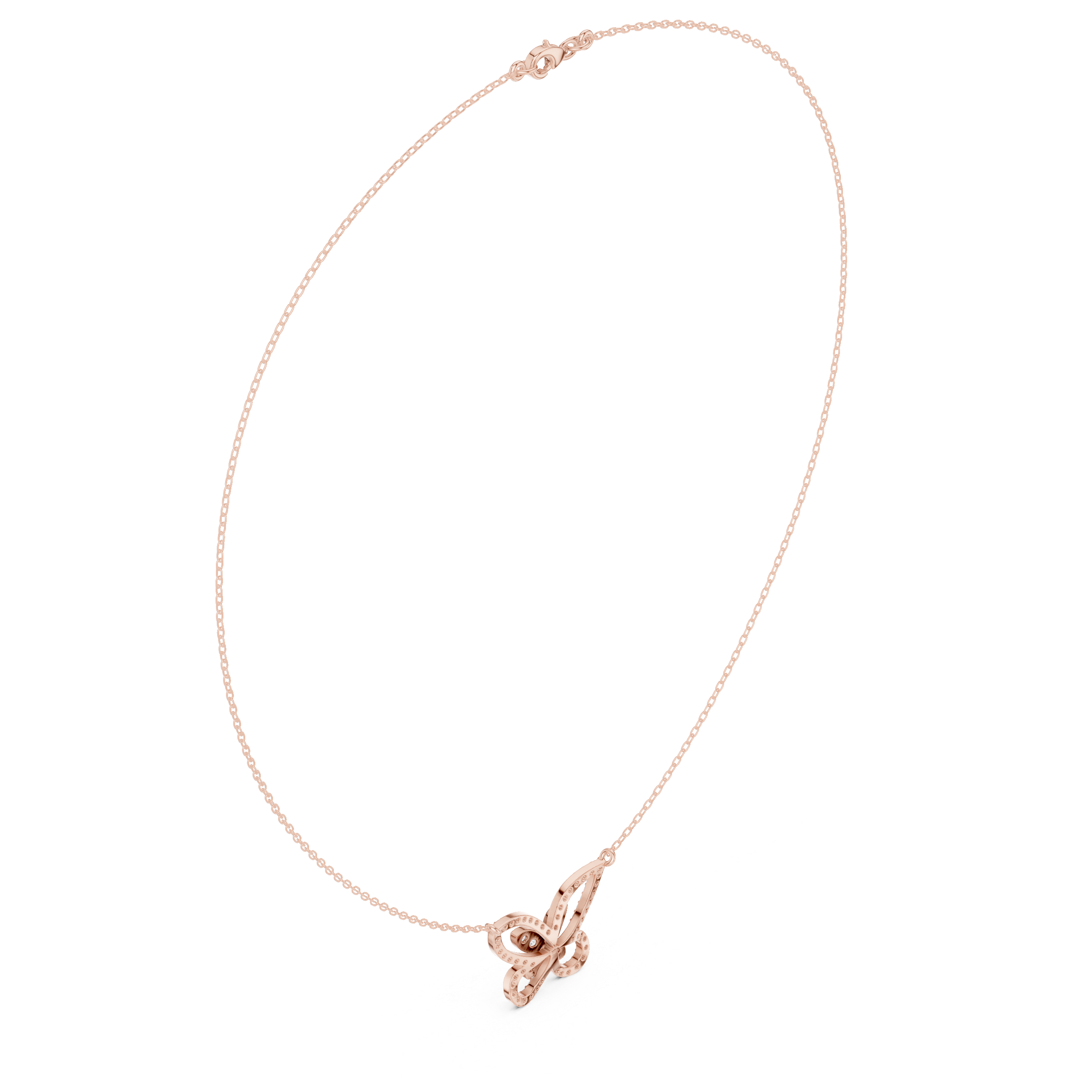 Butterfly diamond necklace with delicate open wing design