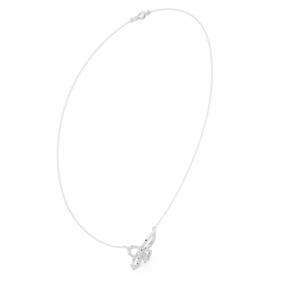 Butterfly diamond necklace with delicate open wing design
