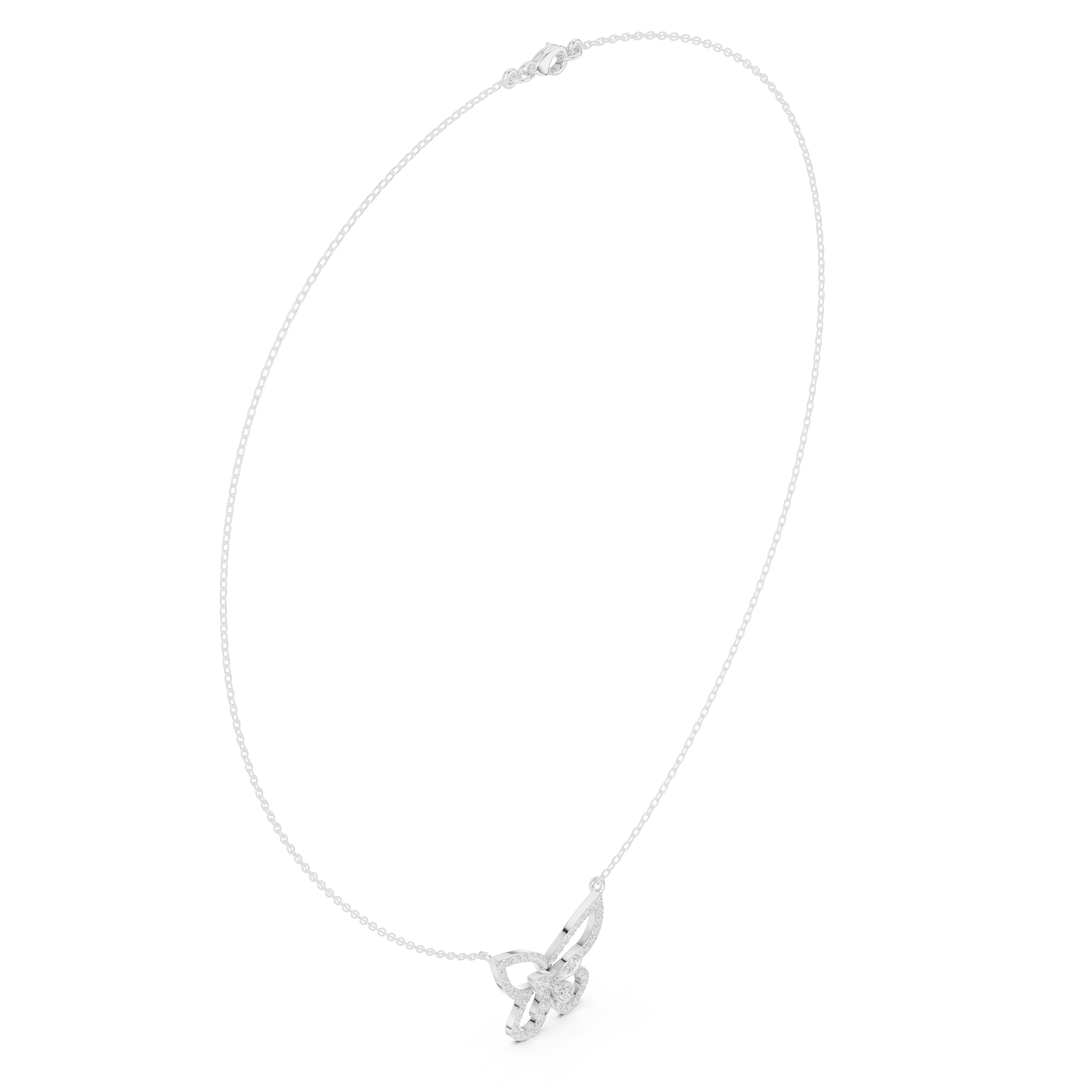 Butterfly diamond necklace with delicate open wing design