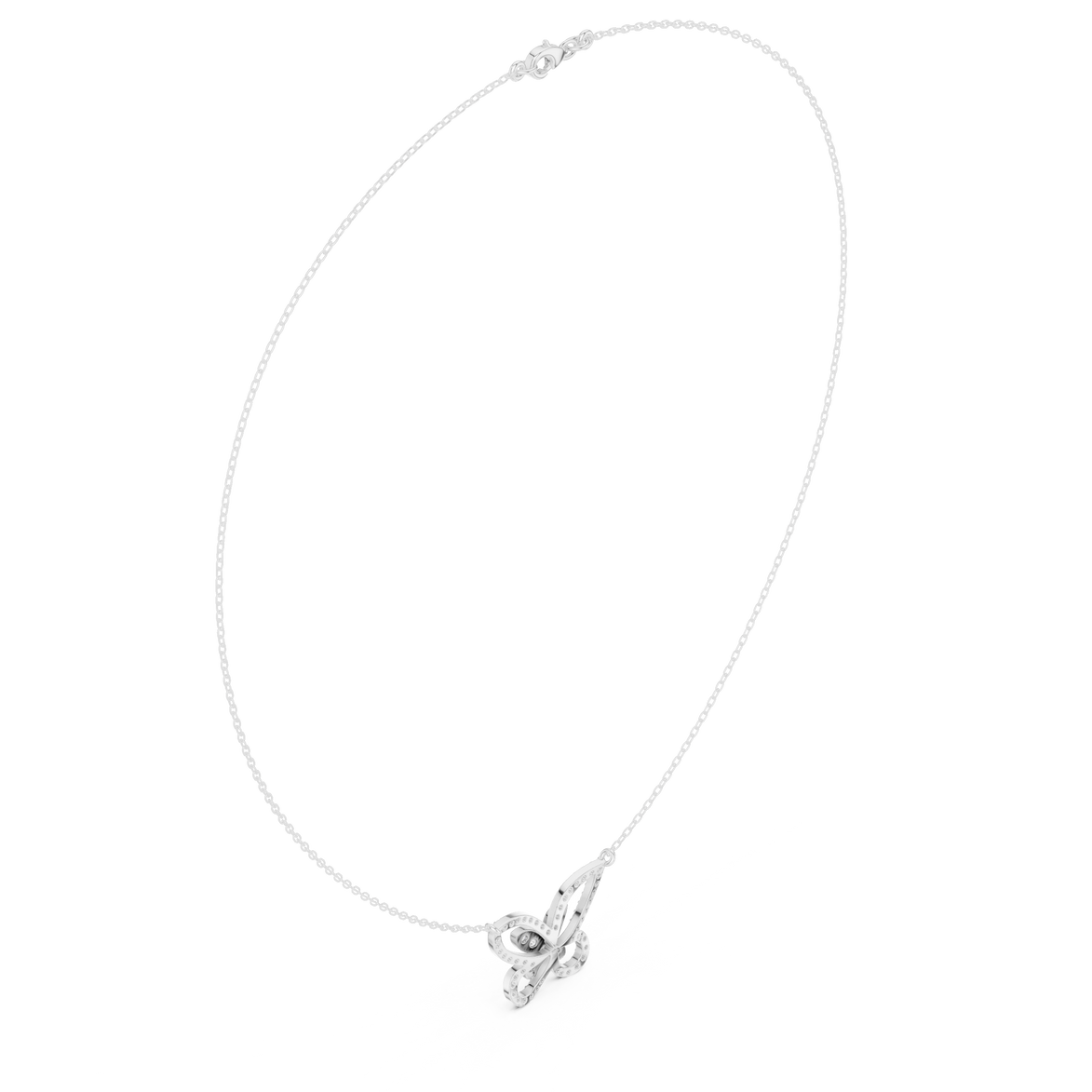 Butterfly diamond necklace with delicate open wing design