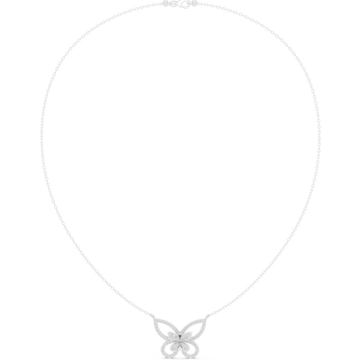 Butterfly diamond necklace with delicate open wing design