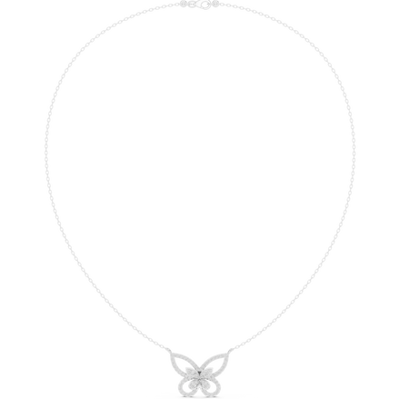 Butterfly diamond necklace with delicate open wing design