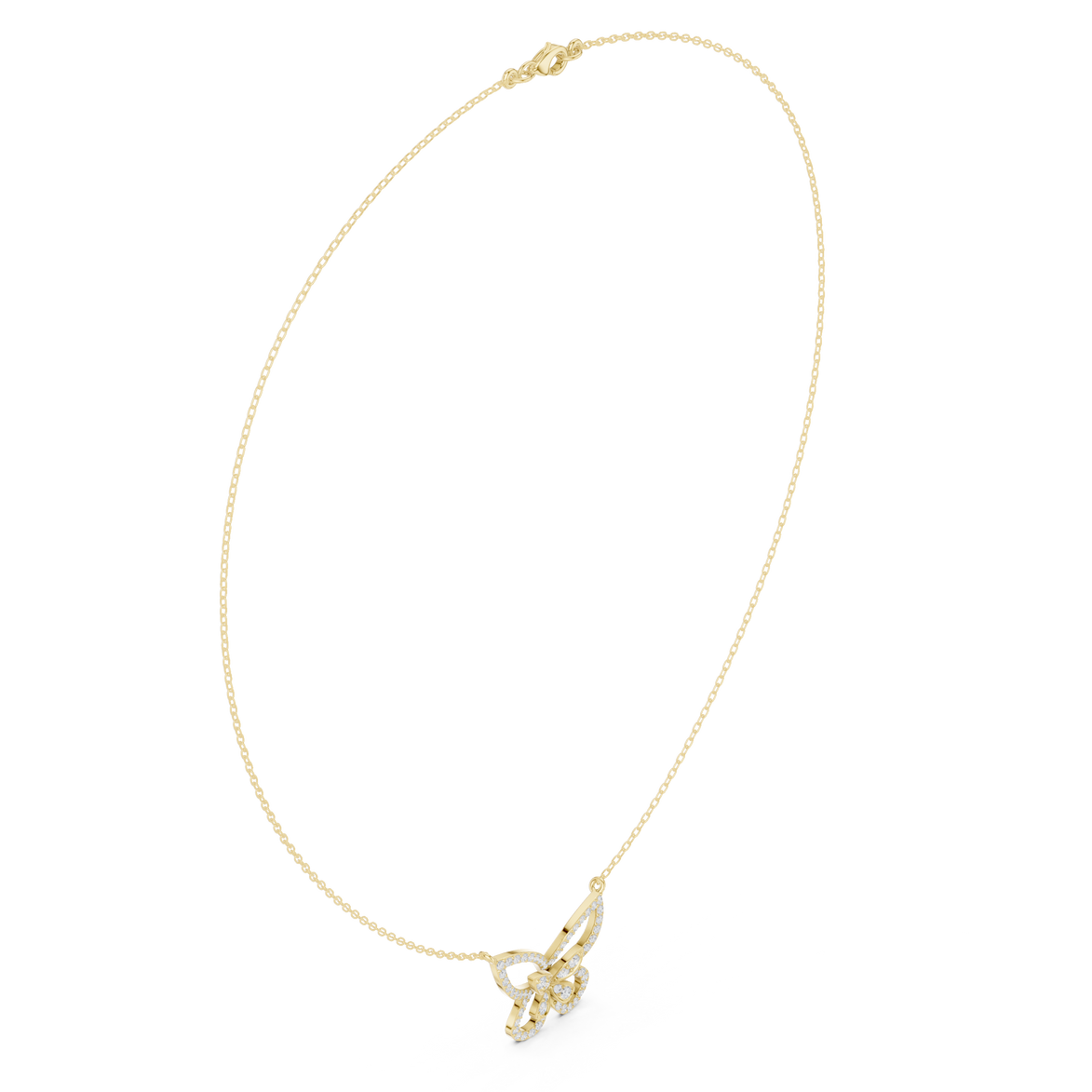 Butterfly diamond necklace with delicate open wing design