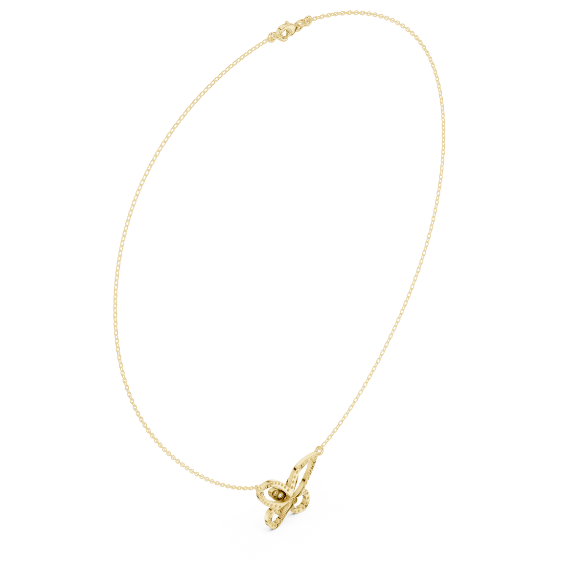 Butterfly diamond necklace with delicate open wing design