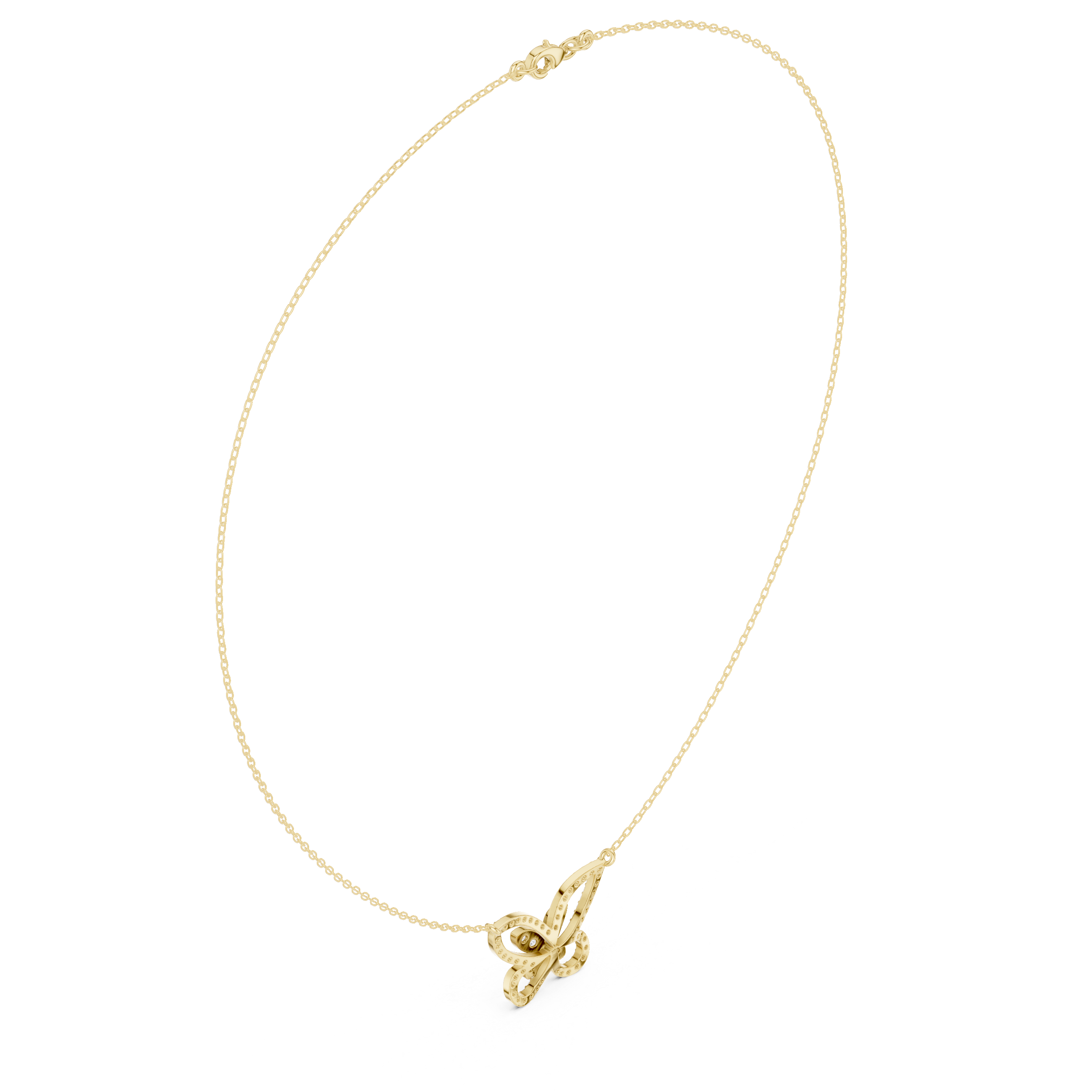 Butterfly diamond necklace with delicate open wing design