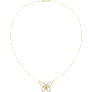 Butterfly diamond necklace with delicate open wing design