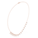Baguette diamond necklace with delicate fringe drop design